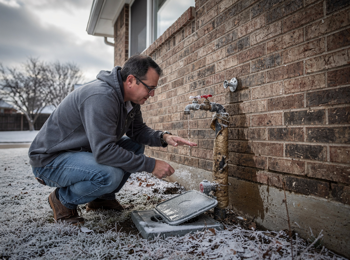 How to Spot a Frozen Water Line After a North Texas Cold Snap