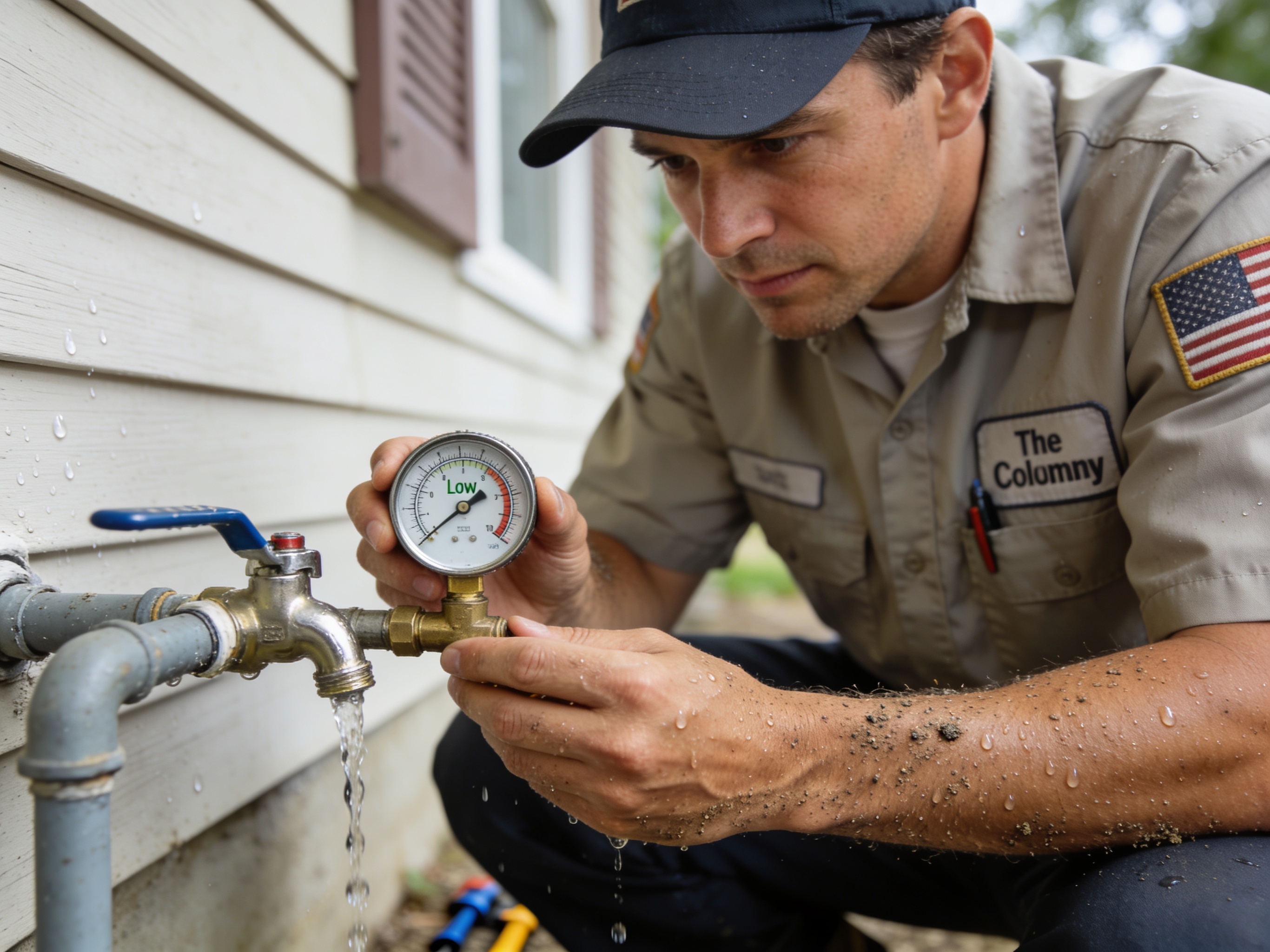 Low Water Pressure From Water Line in The Colony,, TX