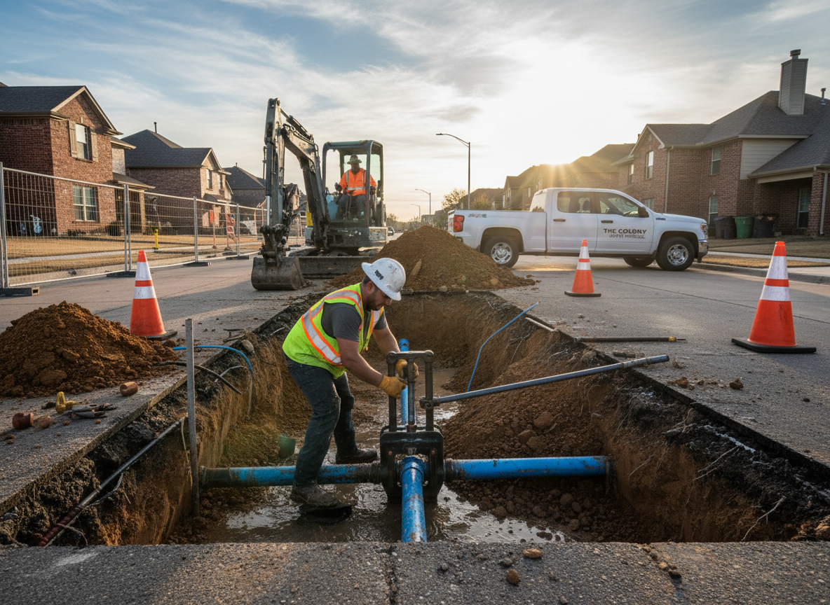 Underground Water Line Repair in The Colony,, TX
